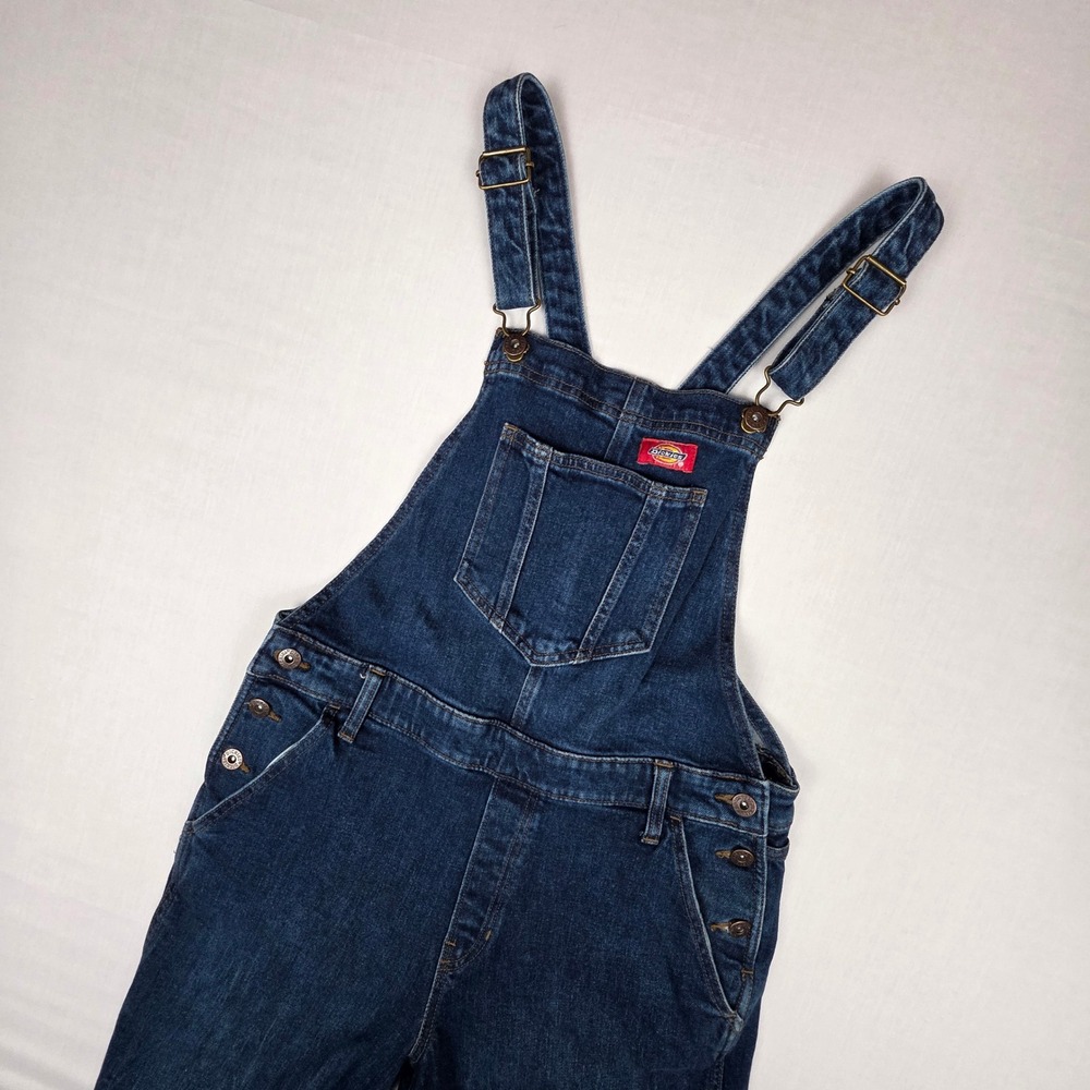 Dickies Dungarees Overalls Mens 32x29 Blue Denim Bibs Jeans Work Wear